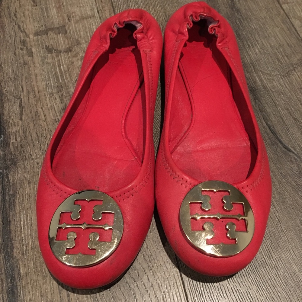 Tory Burch Red Ballerina Flats size 9.5 US